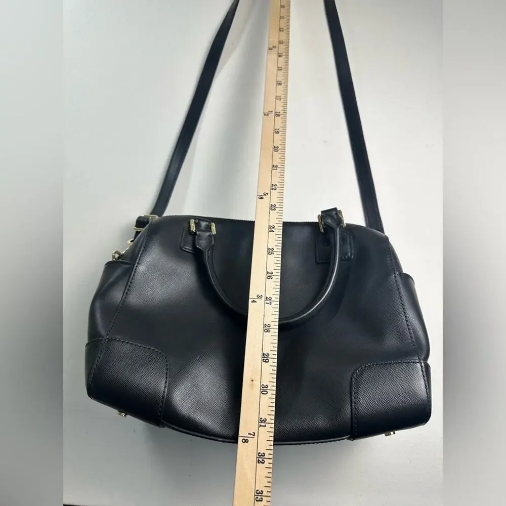 Tory Burch Robinson Bag Black With Crossbody Strap Saffiano Leather